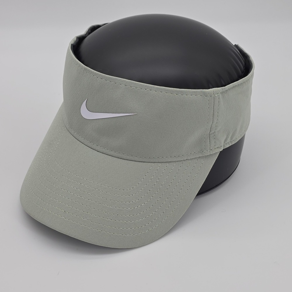 Nike Ace Visor Mens Small Medium Adjustable Green Dri FIT Golf Tennis Swoosh